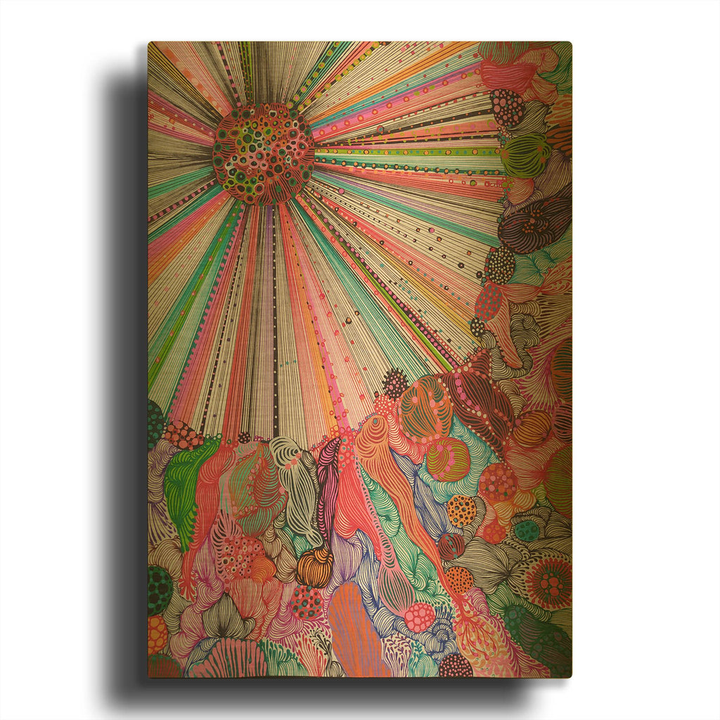'Light Burst' By Noemi Ibarz Gold Metal Wall Art