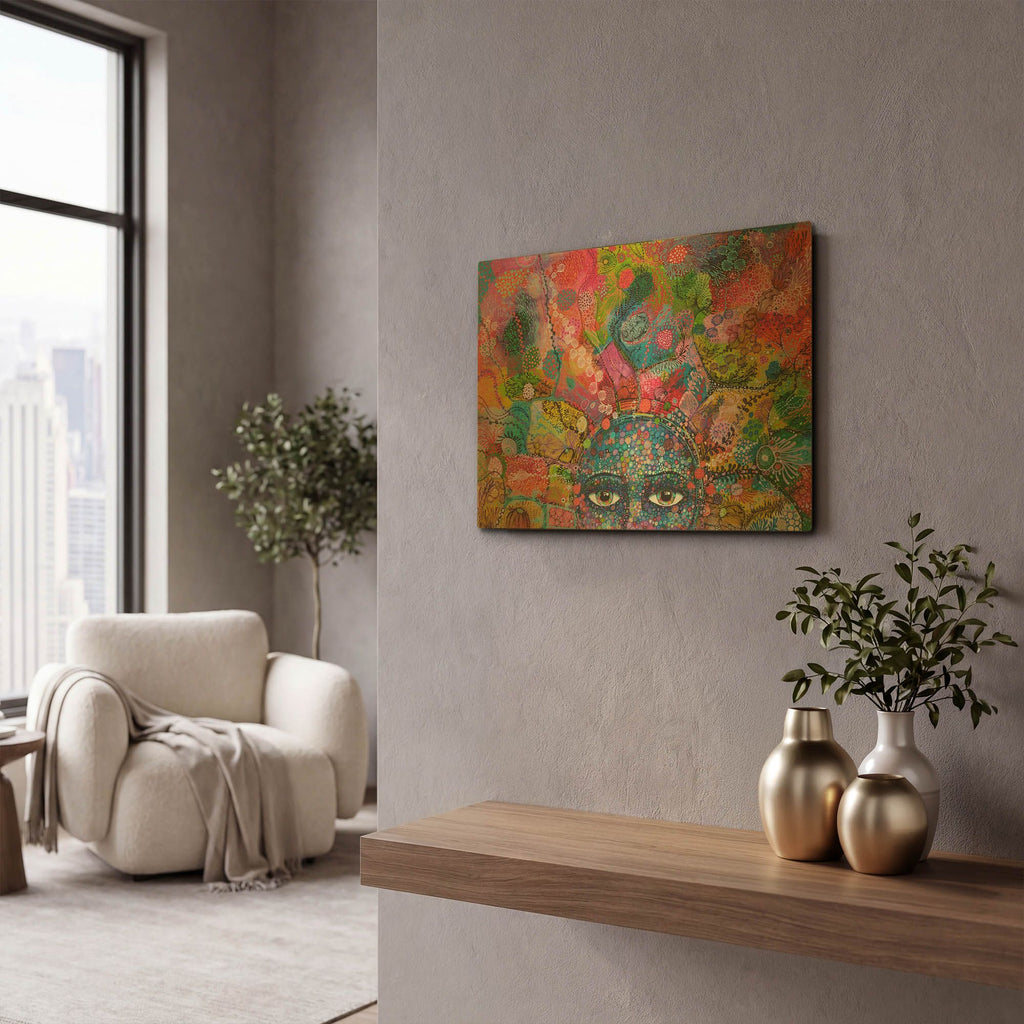 'Thought Cloud' By Noemi Ibarz Gold Metal Wall Art