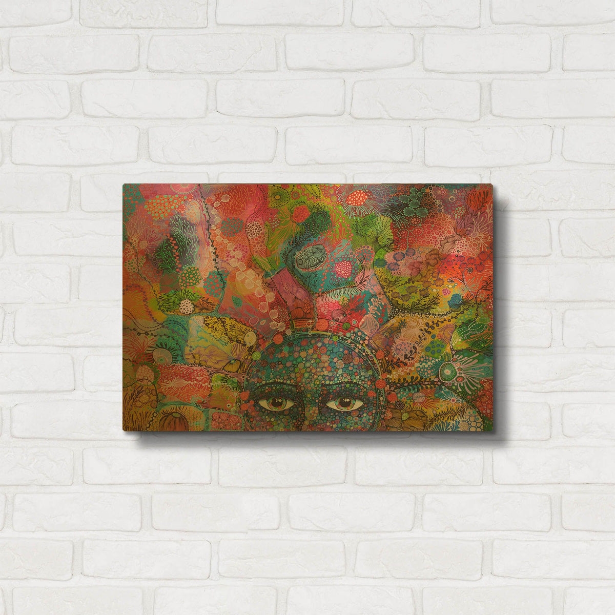 'Thought Cloud' By Noemi Ibarz Gold Metal Wall Art
