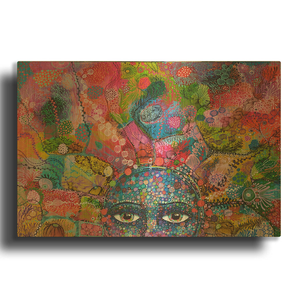 'Thought Cloud' By Noemi Ibarz Gold Metal Wall Art