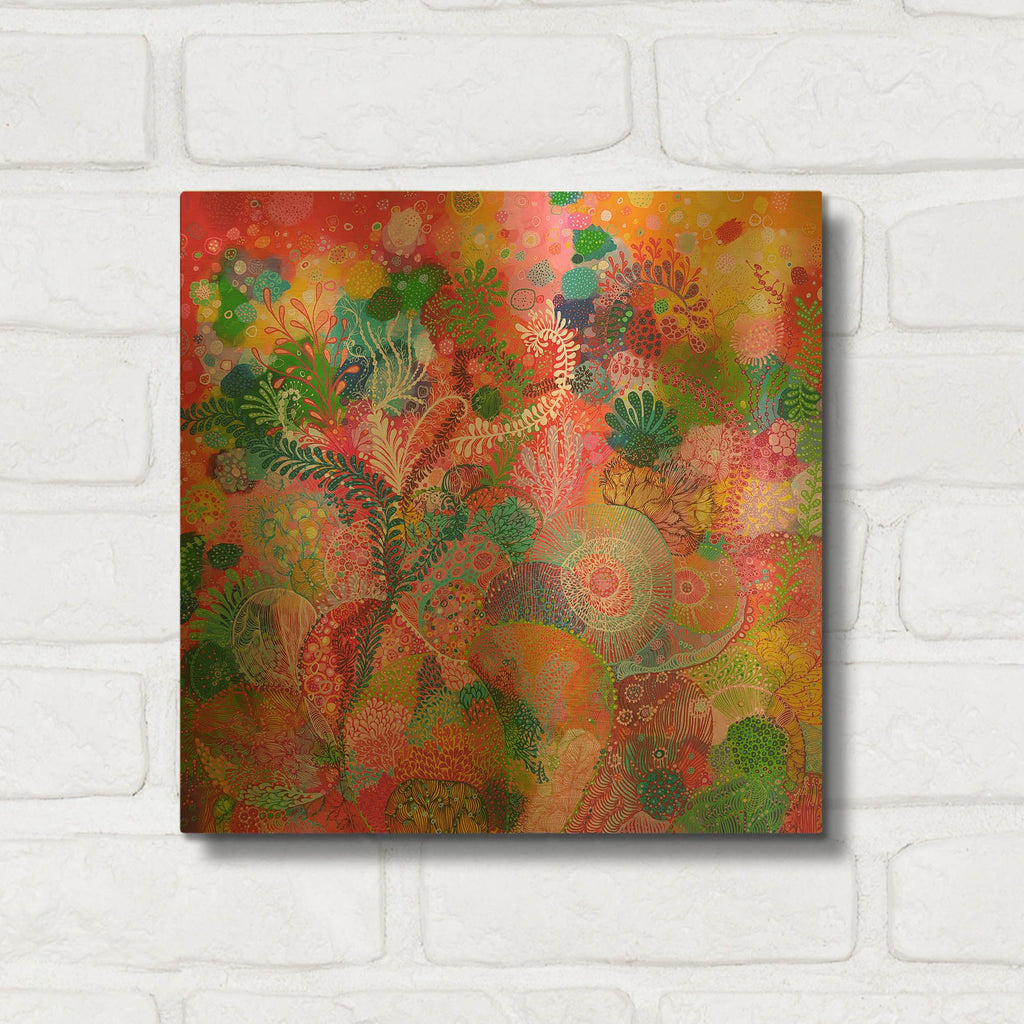 'Busy Work' By Noemi Ibarz Gold Metal Wall Art