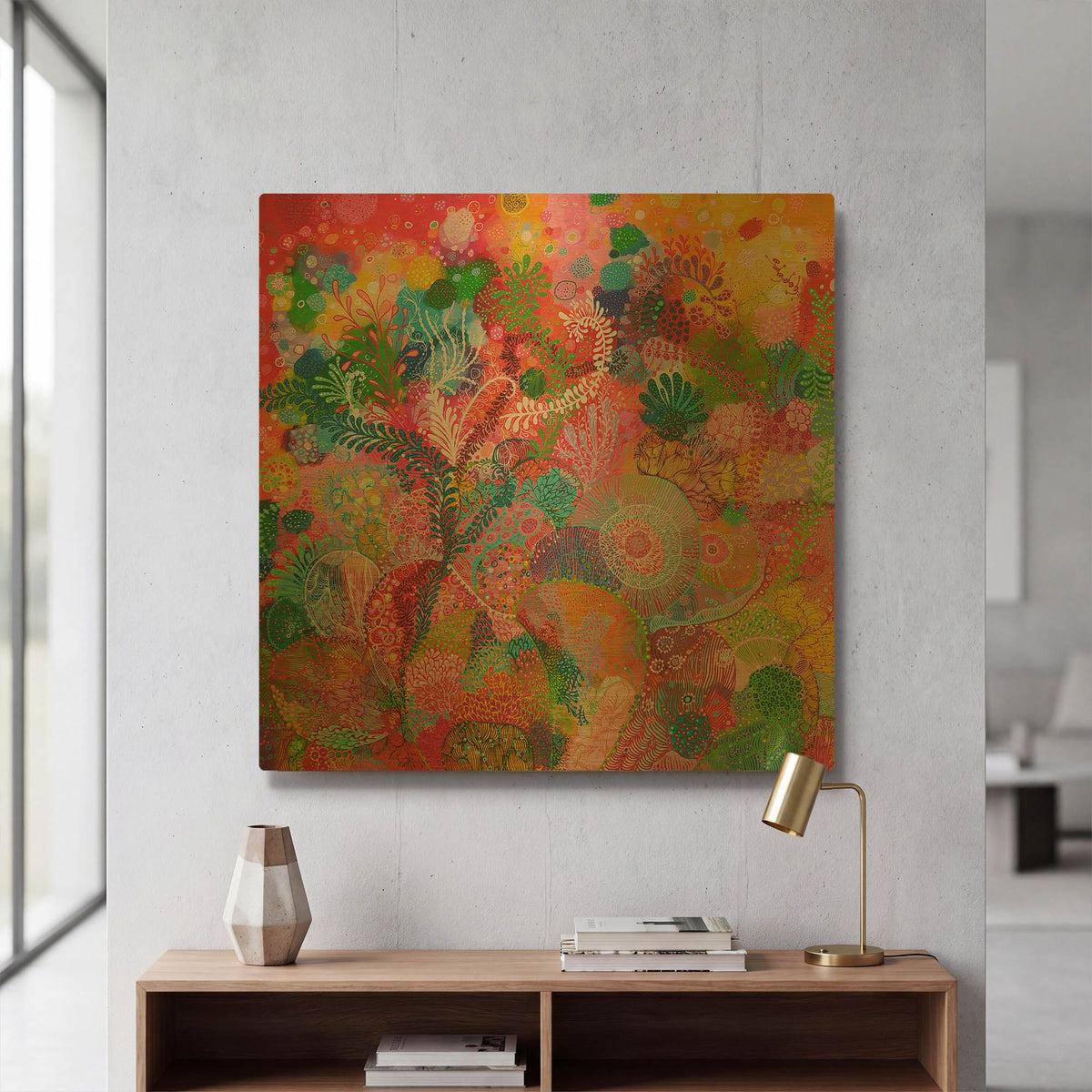 'Busy Work' By Noemi Ibarz Gold Metal Wall Art