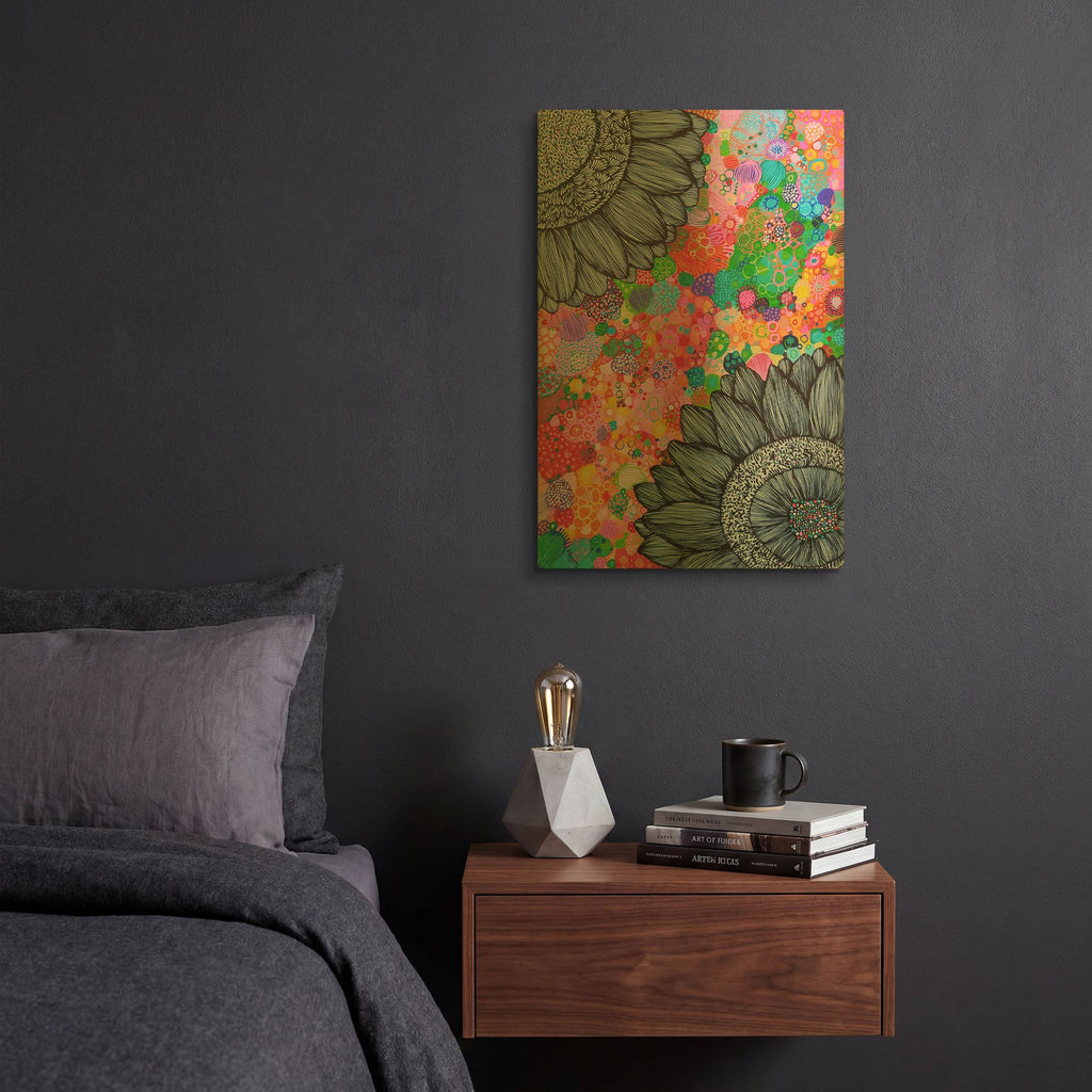 'Sunflower s' By Noemi Ibarz Gold Metal Wall Art