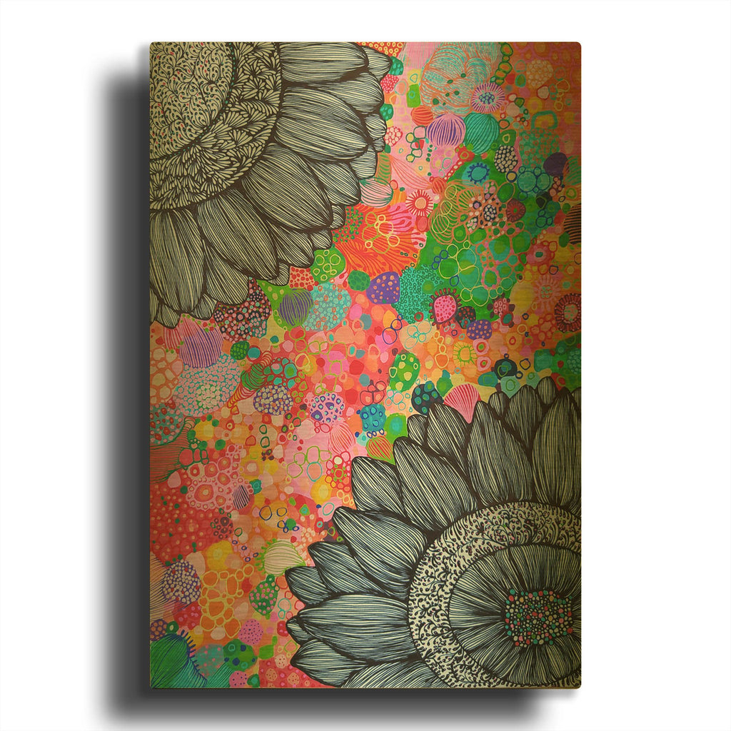 'Sunflower s' By Noemi Ibarz Gold Metal Wall Art