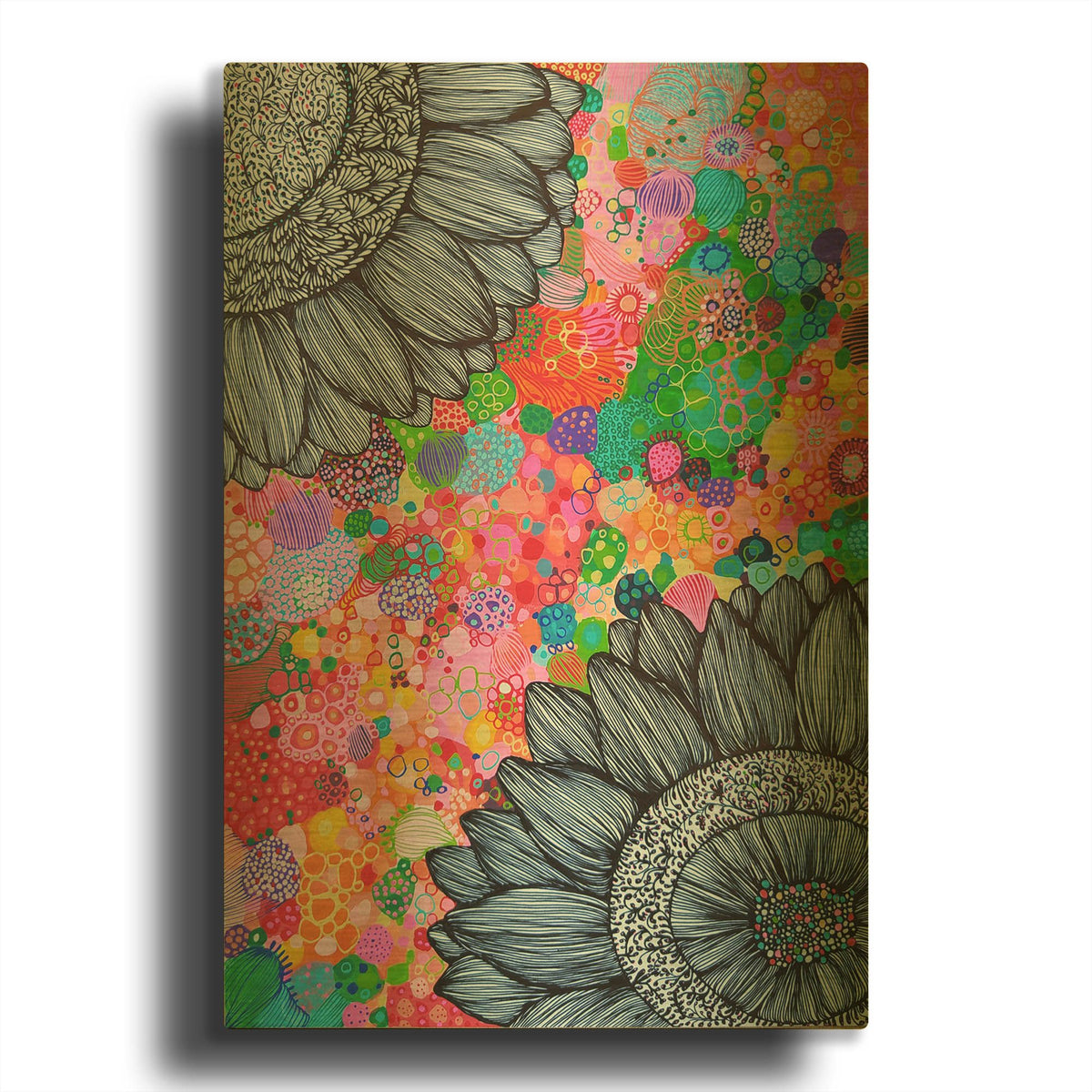 'Sunflower s' By Noemi Ibarz Gold Metal Wall Art