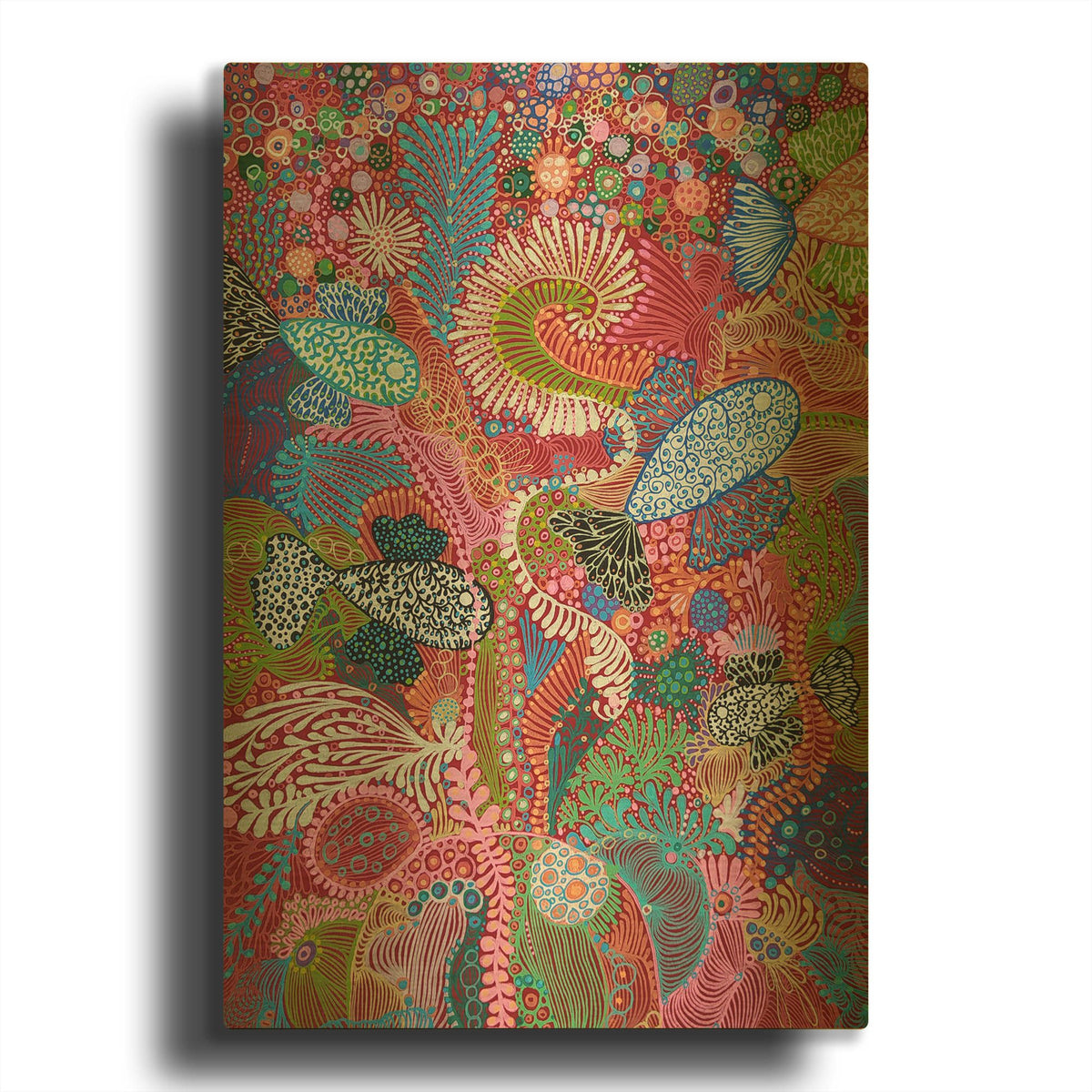'Nature's World' By Noemi Ibarz Gold Metal Wall Art