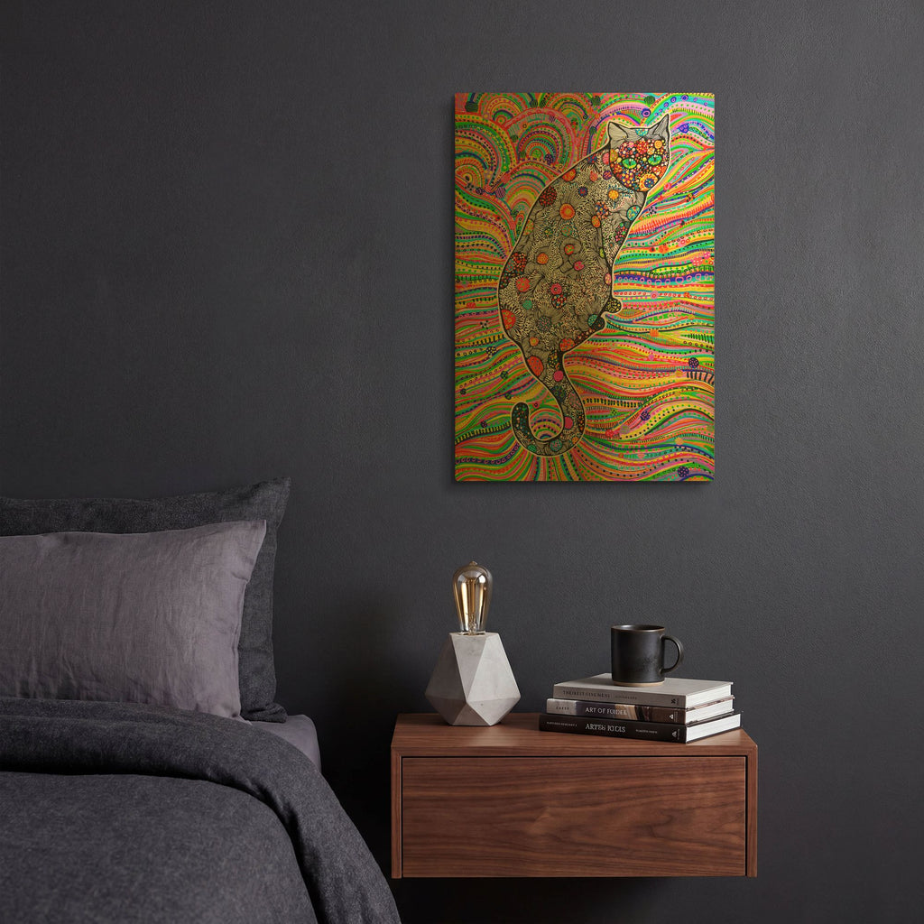 'Green Eyes' By Noemi Ibarz Gold Metal Wall Art