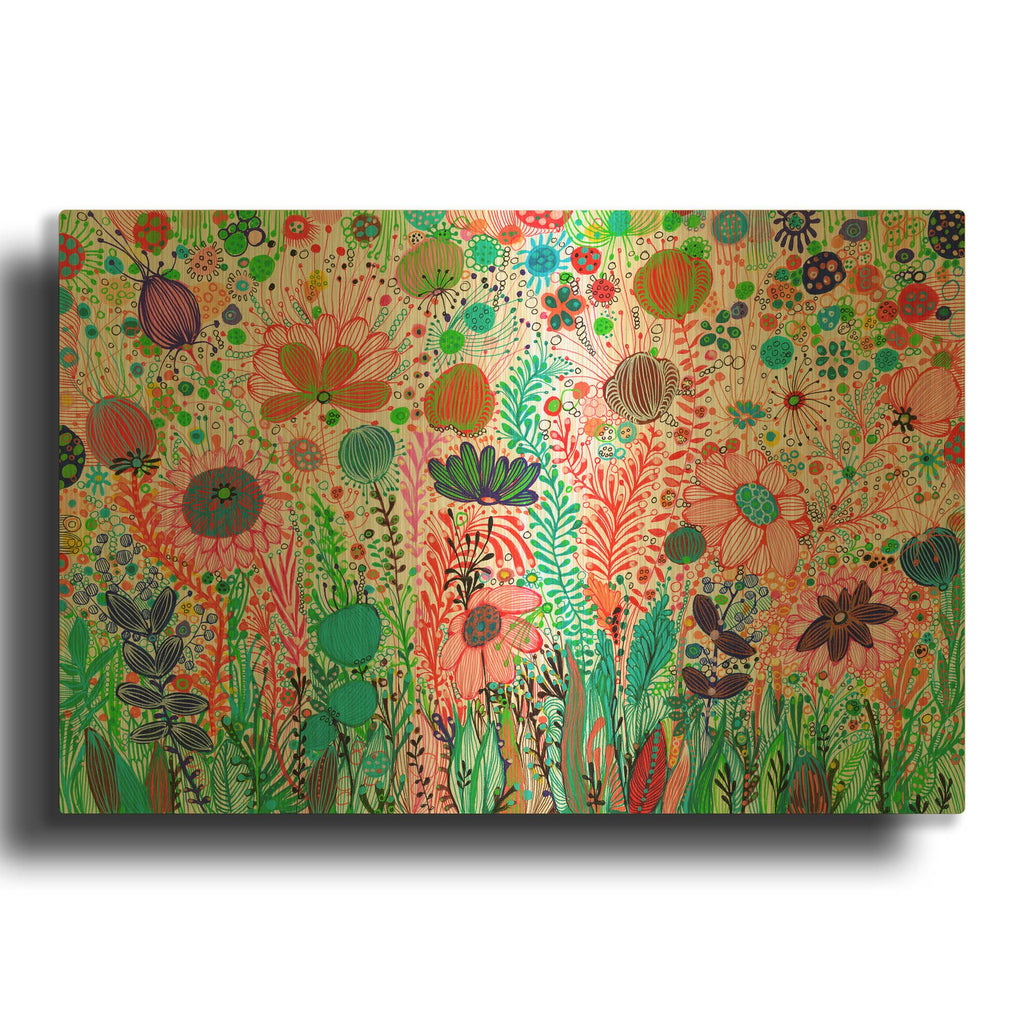'Garden Party' By Noemi Ibarz Gold Metal Wall Art