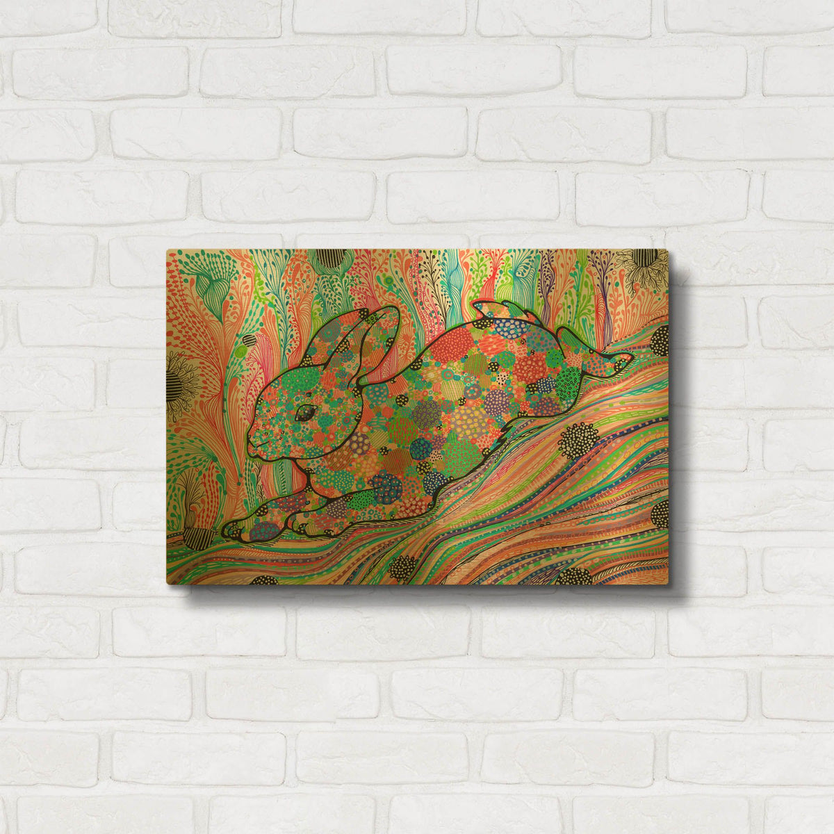 'On The Run' By Noemi Ibarz Gold Metal Wall Art