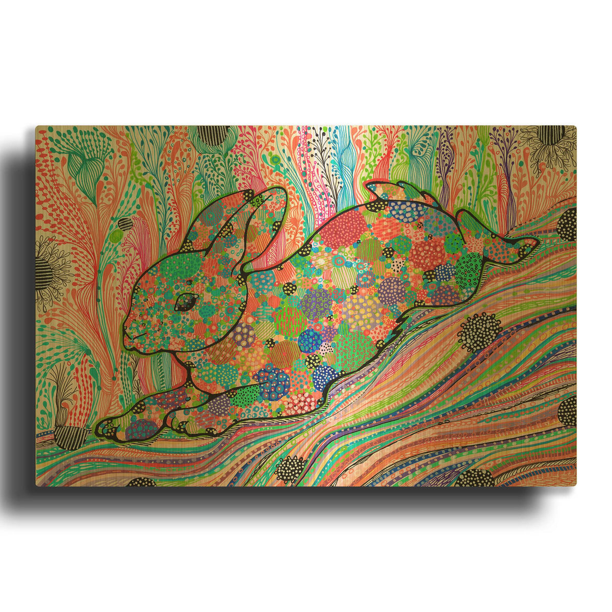 'On The Run' By Noemi Ibarz Gold Metal Wall Art