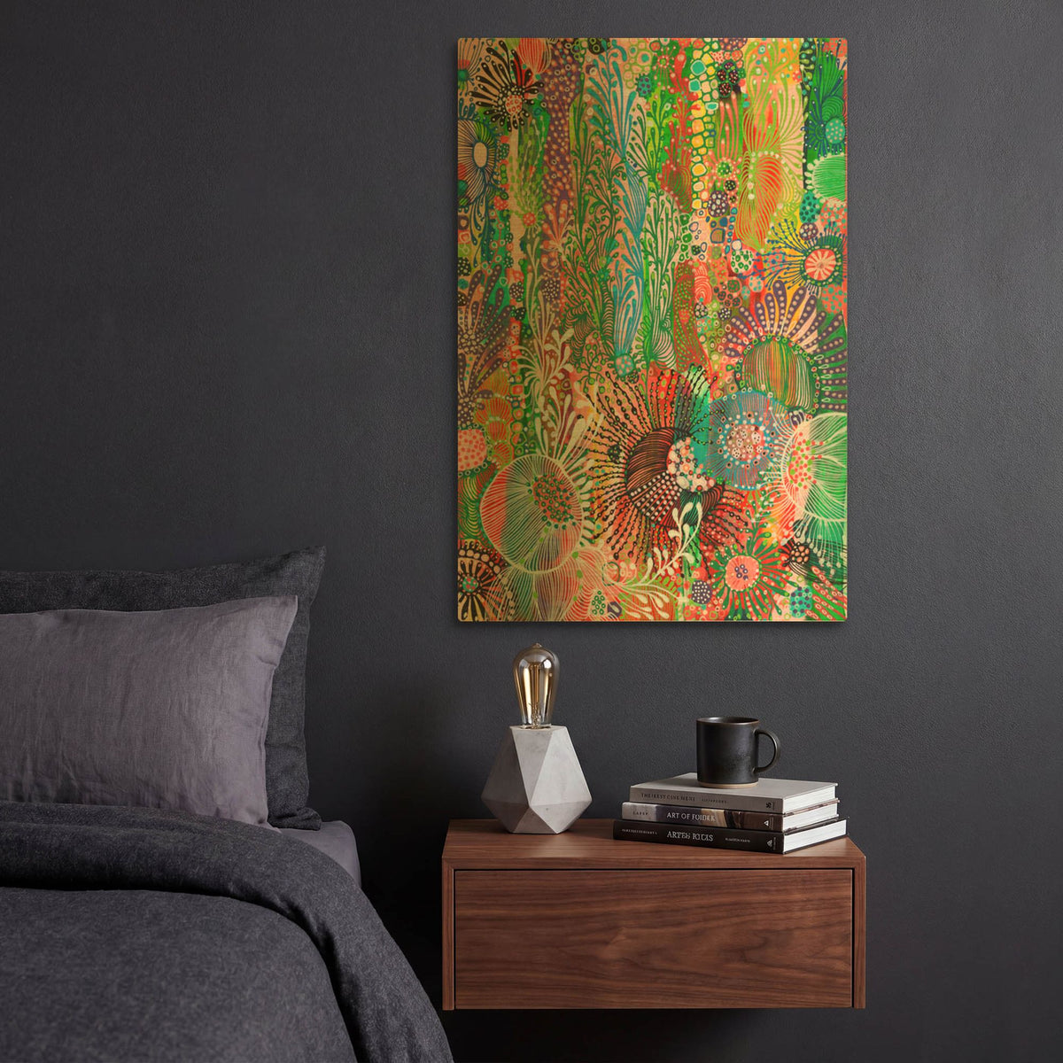 'Color Block' By Noemi Ibarz Gold Metal Wall Art