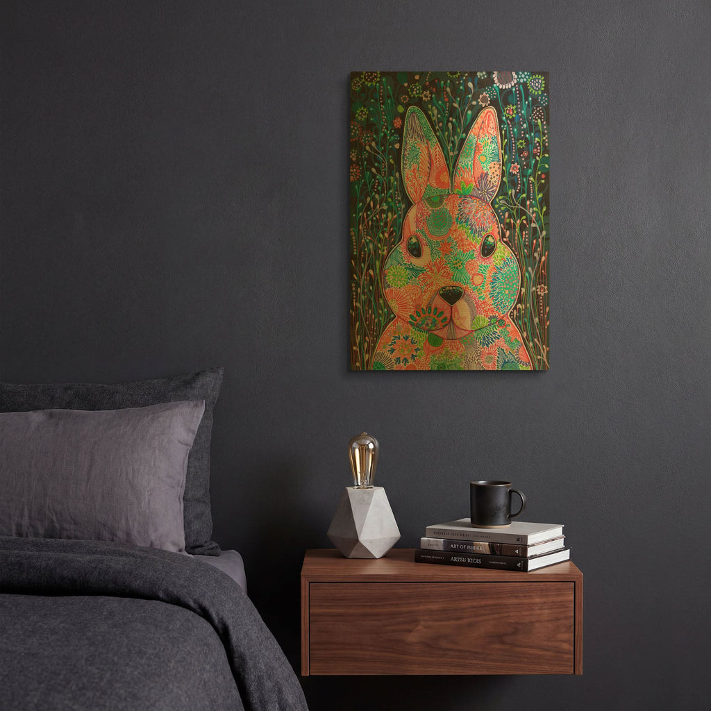 'Bunny' By Noemi Ibarz Gold Metal Wall Art