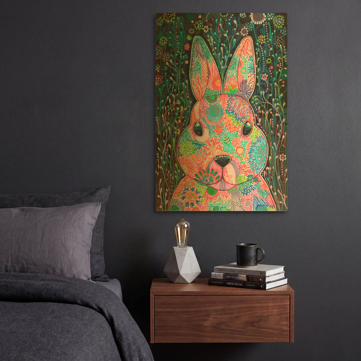 'Bunny' By Noemi Ibarz Gold Metal Wall Art