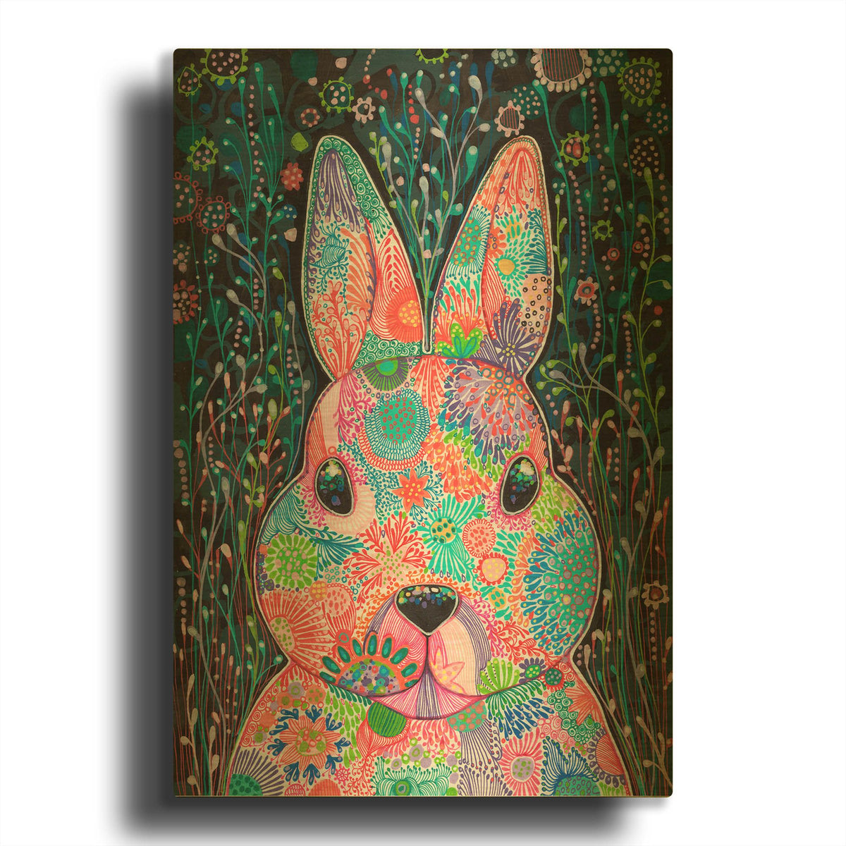 'Bunny' By Noemi Ibarz Gold Metal Wall Art