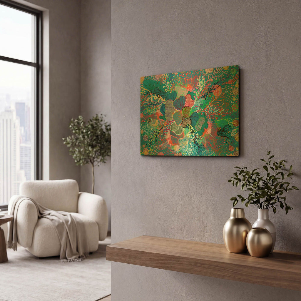 'Growing' By Noemi Ibarz Gold Metal Wall Art