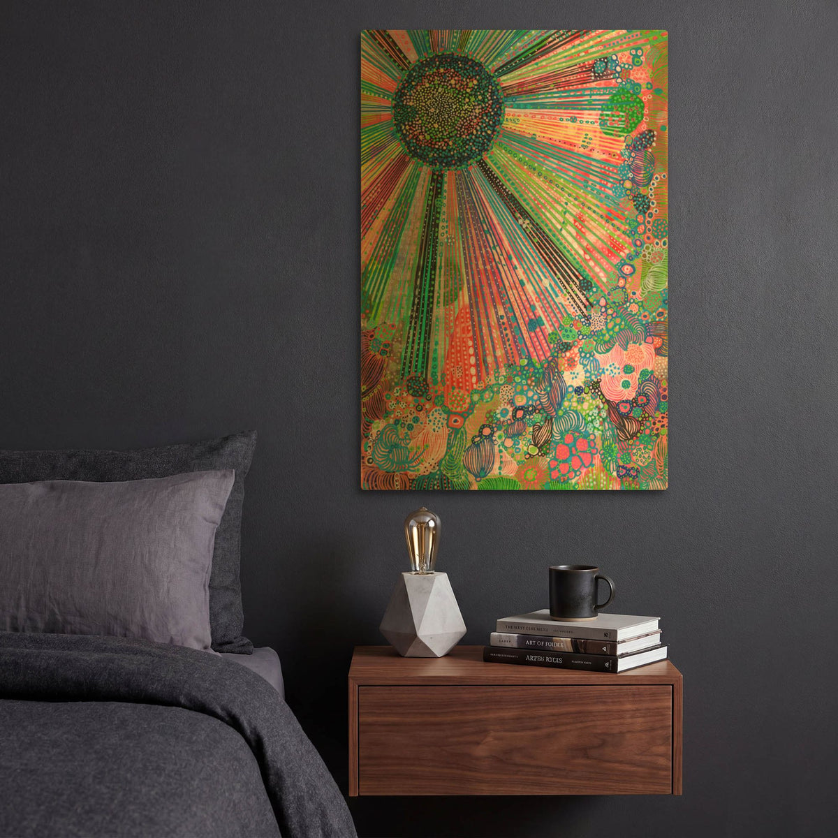 'Sun Shine' By Noemi Ibarz Gold Metal Wall Art
