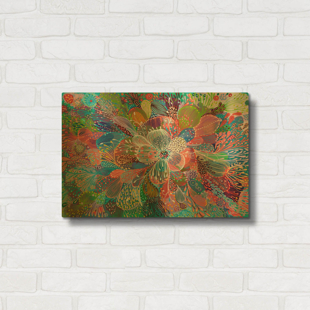 'Blooming' By Noemi Ibarz Gold Metal Wall Art