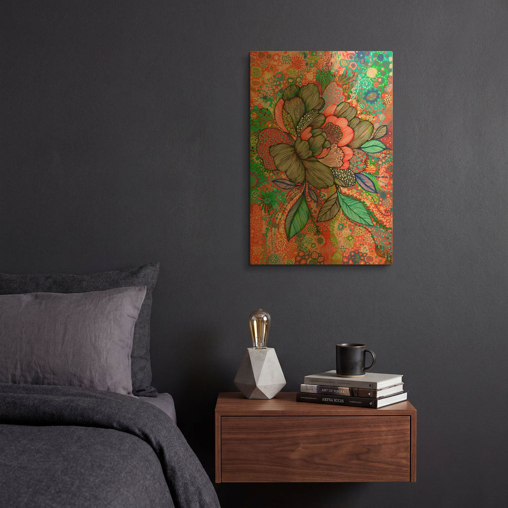 'In Bloom' By Noemi Ibarz Gold Metal Wall Art