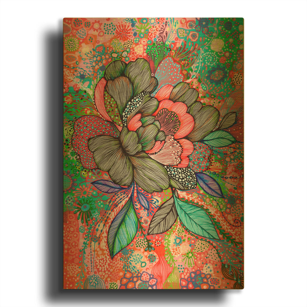 'In Bloom' By Noemi Ibarz Gold Metal Wall Art