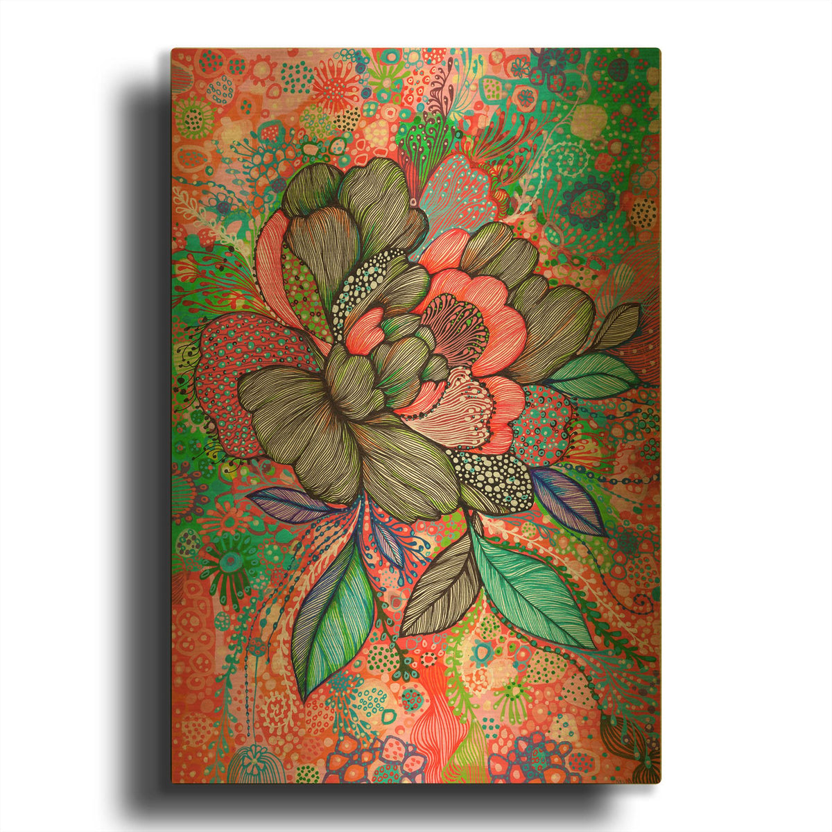 'In Bloom' By Noemi Ibarz Gold Metal Wall Art