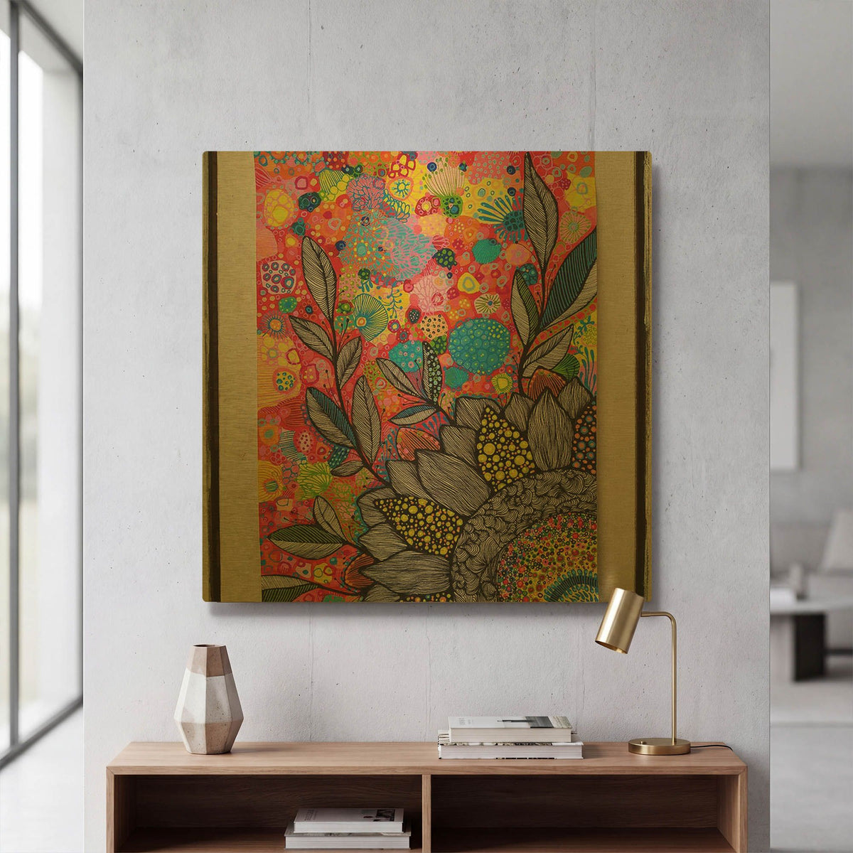 'Sunflower' By Noemi Ibarz Gold Metal Wall Art