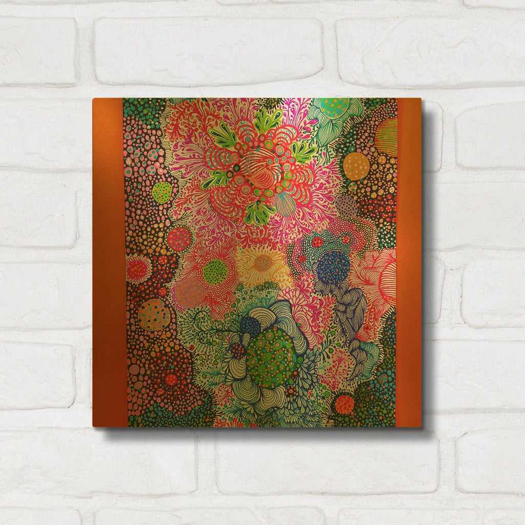 'Bloom In Pink' By Noemi Ibarz Gold Metal Wall Art