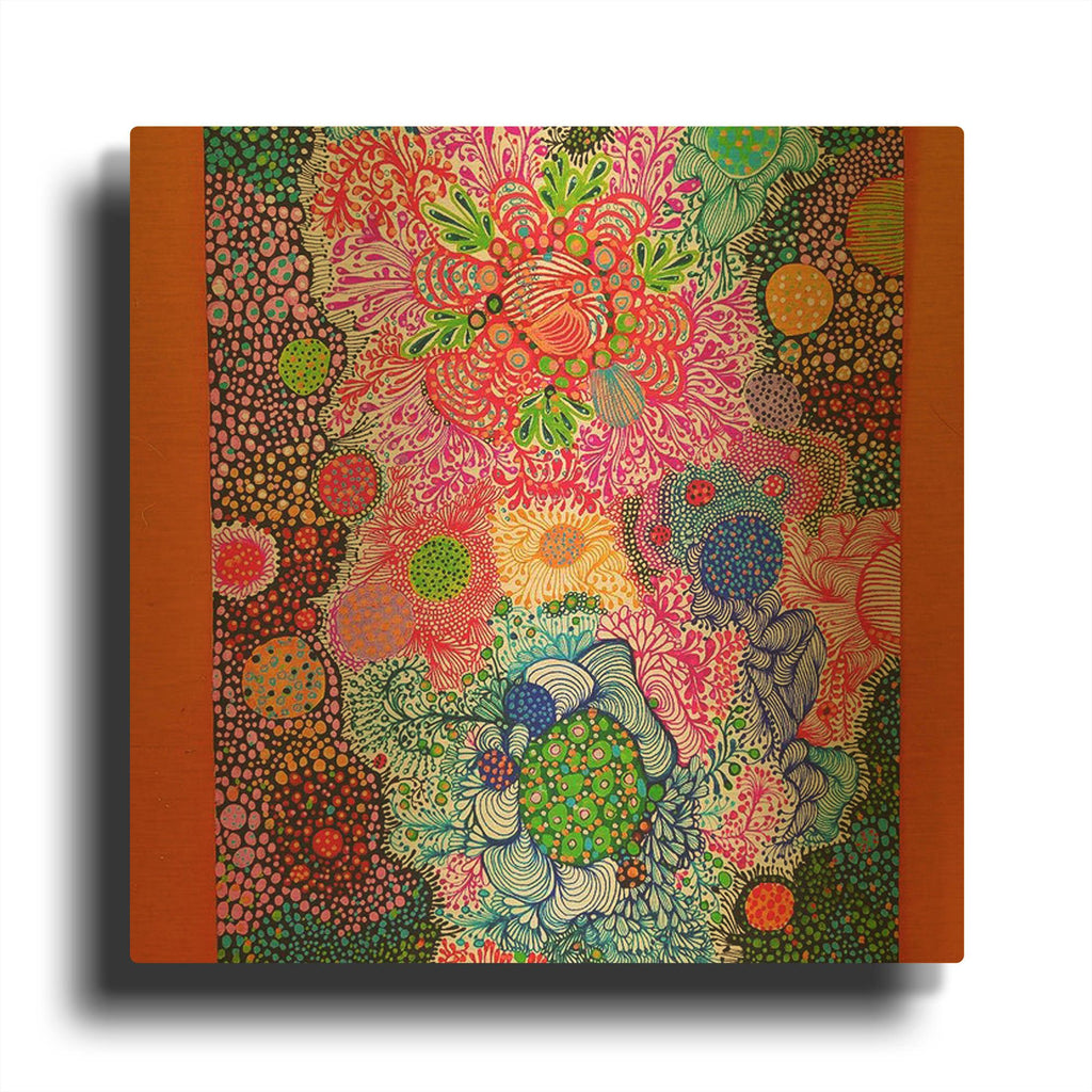 'Bloom In Pink' By Noemi Ibarz Gold Metal Wall Art