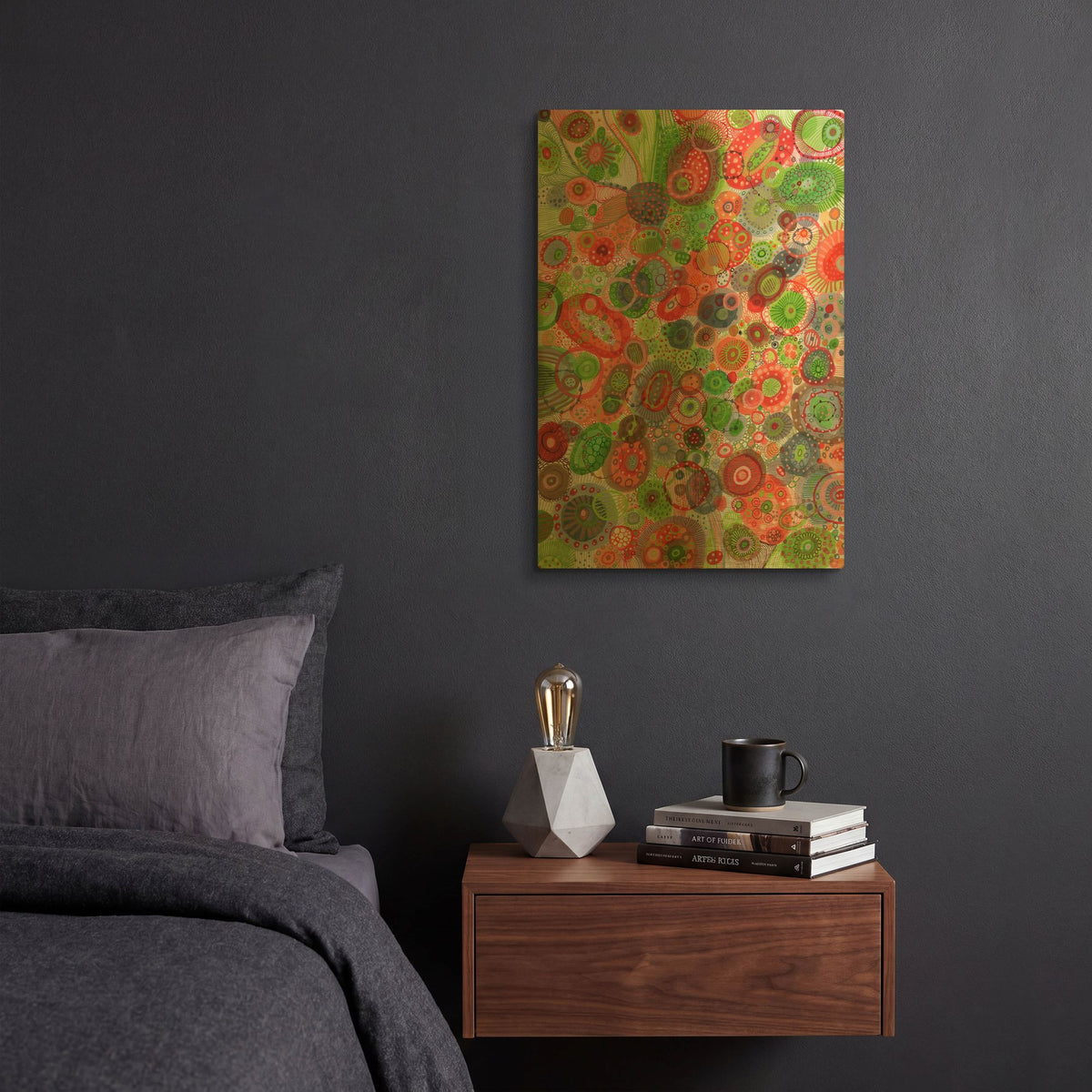 'Cells Nim' By Noemi Ibarz Gold Metal Wall Art