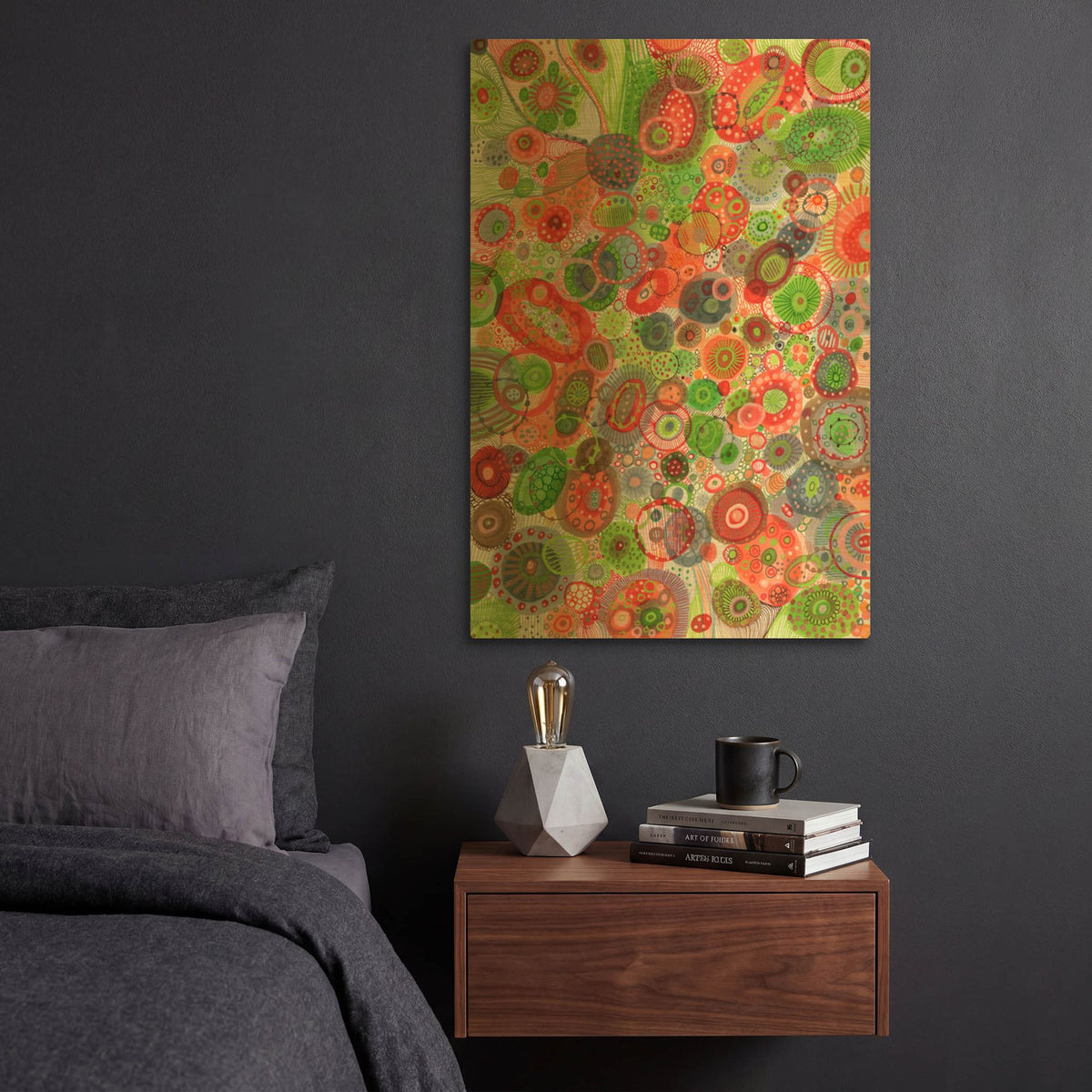 'Cells Nim' By Noemi Ibarz Gold Metal Wall Art