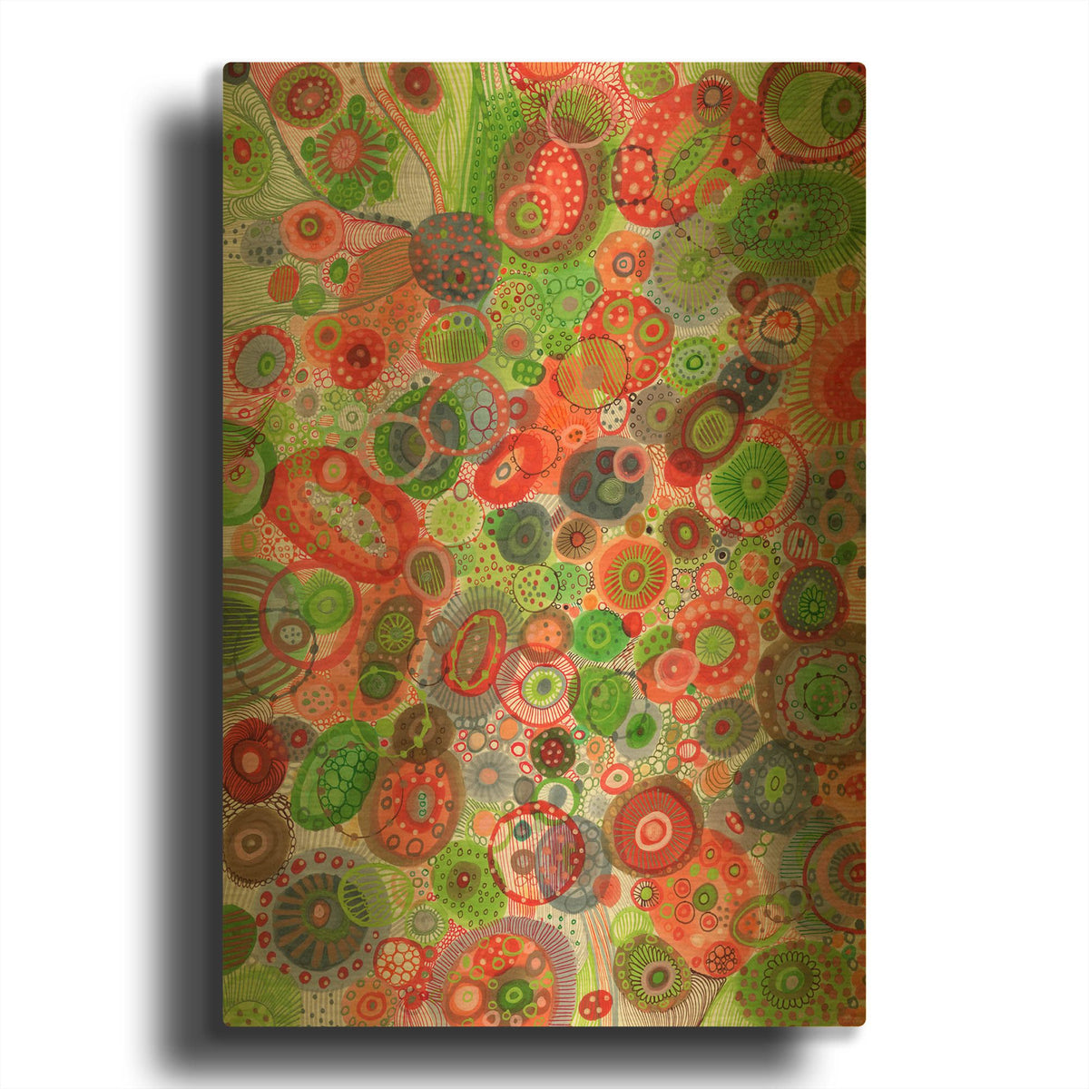 'Cells Nim' By Noemi Ibarz Gold Metal Wall Art
