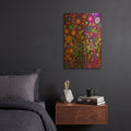 'Night Flowers' By Noemi Ibarz Gold Metal Wall Art