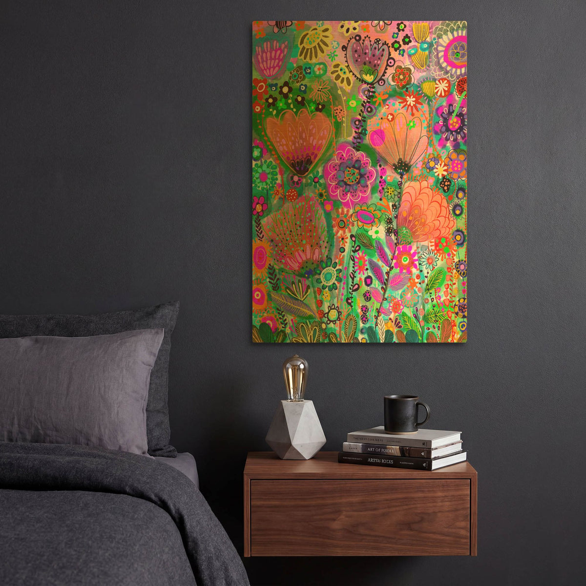 'Spring Love' By Noemi Ibarz Gold Metal Wall Art