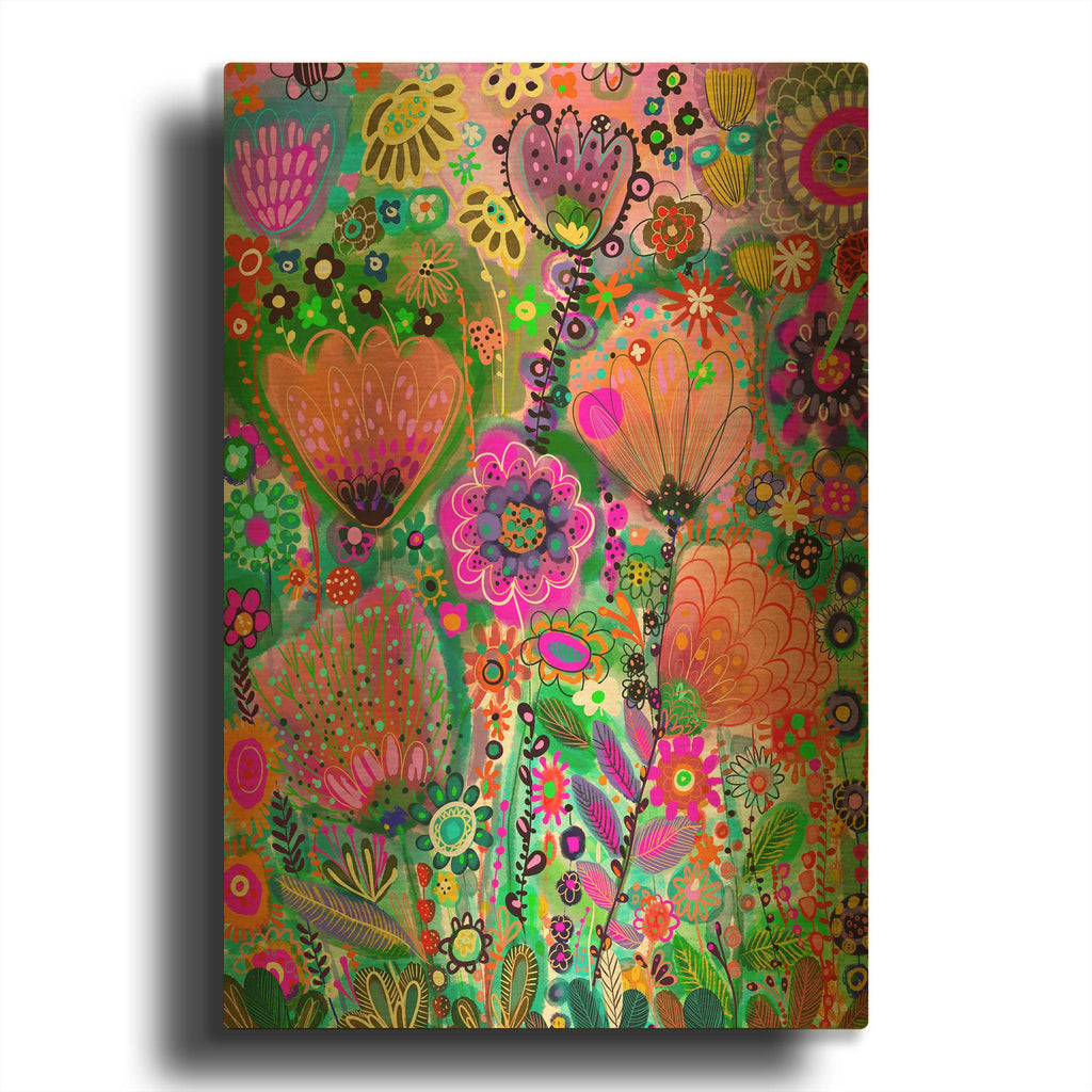 'Spring Love' By Noemi Ibarz Gold Metal Wall Art