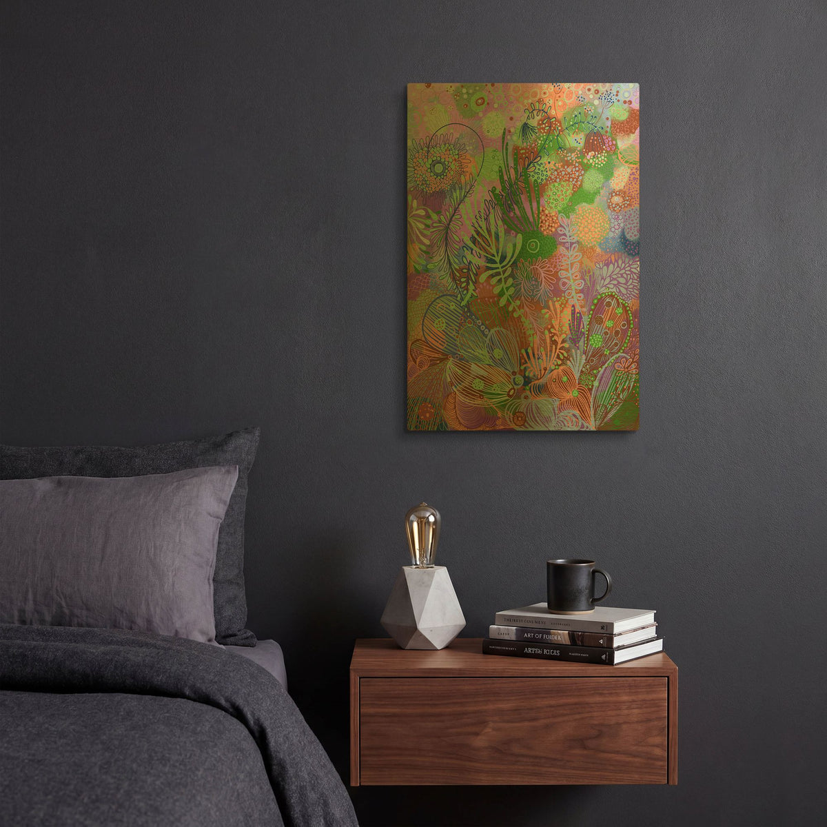 'End of Fall' By Noemi Ibarz Gold Metal Wall Art