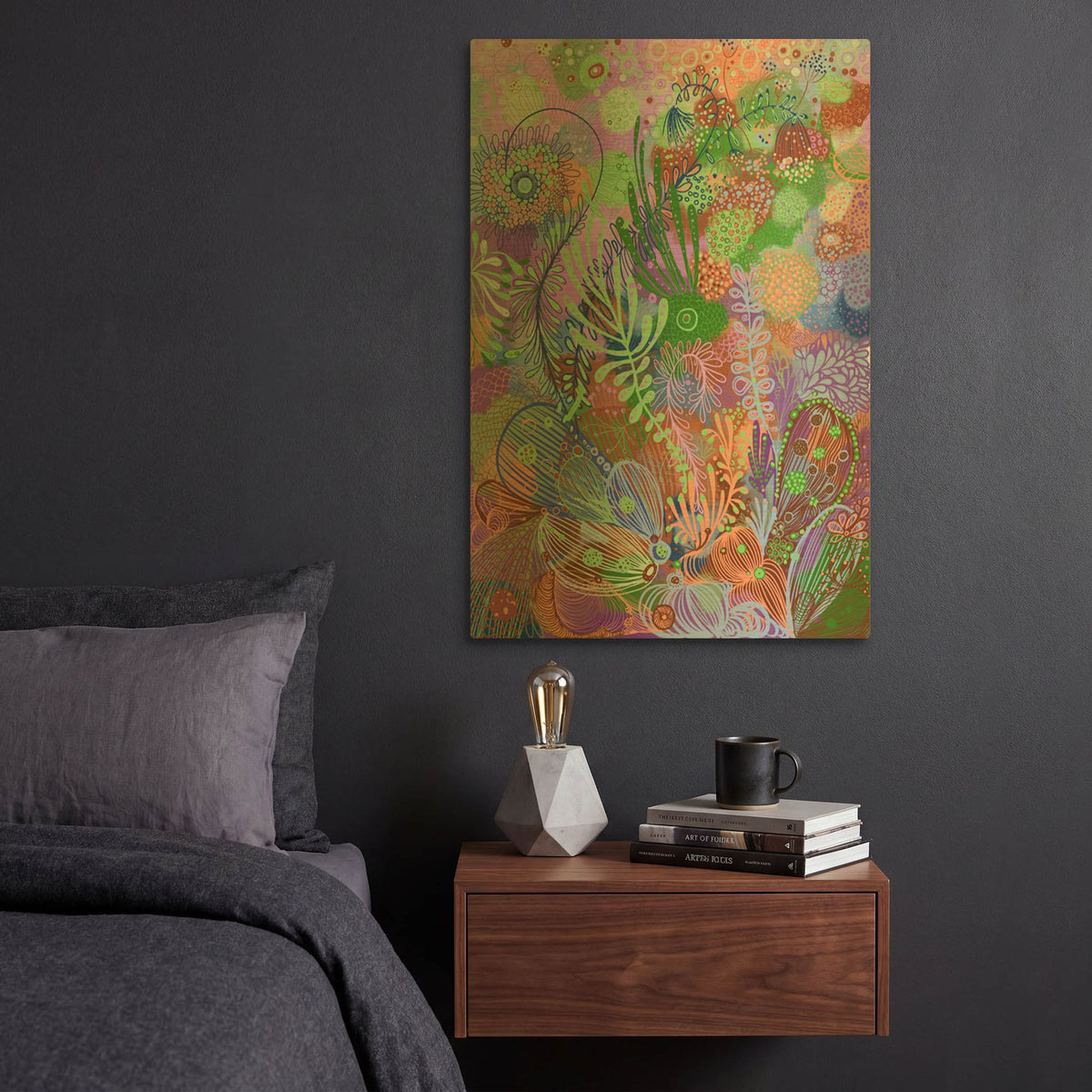 'End of Fall' By Noemi Ibarz Gold Metal Wall Art
