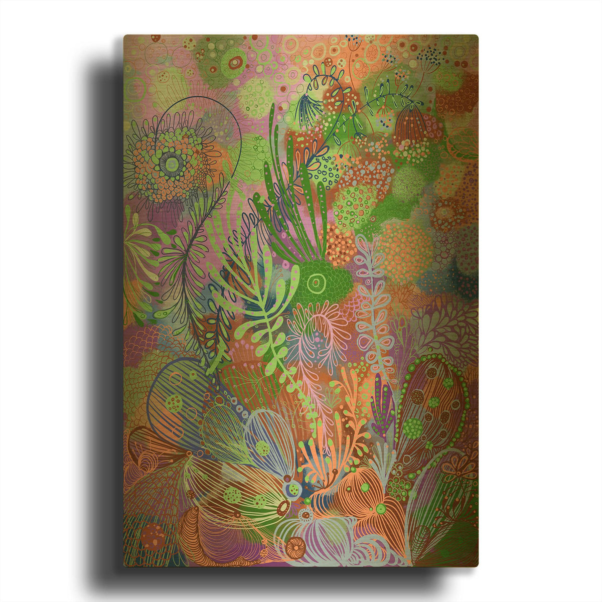 'End of Fall' By Noemi Ibarz Gold Metal Wall Art