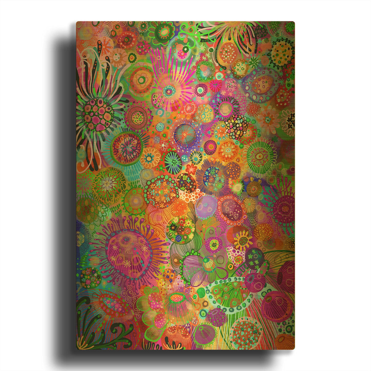 'Colors De Mar' By Noemi Ibarz Gold Metal Wall Art