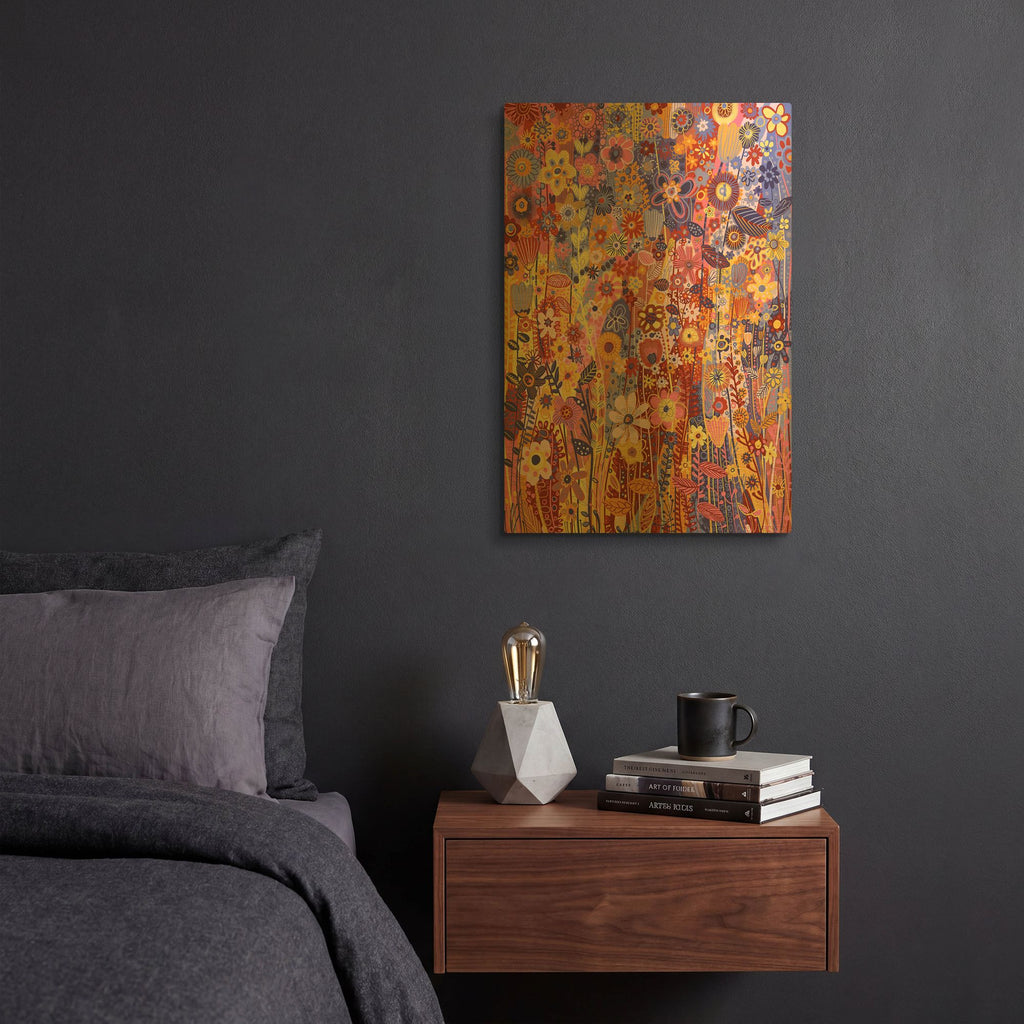 'Flowers In The Sun' By Noemi Ibarz Gold Metal Wall Art