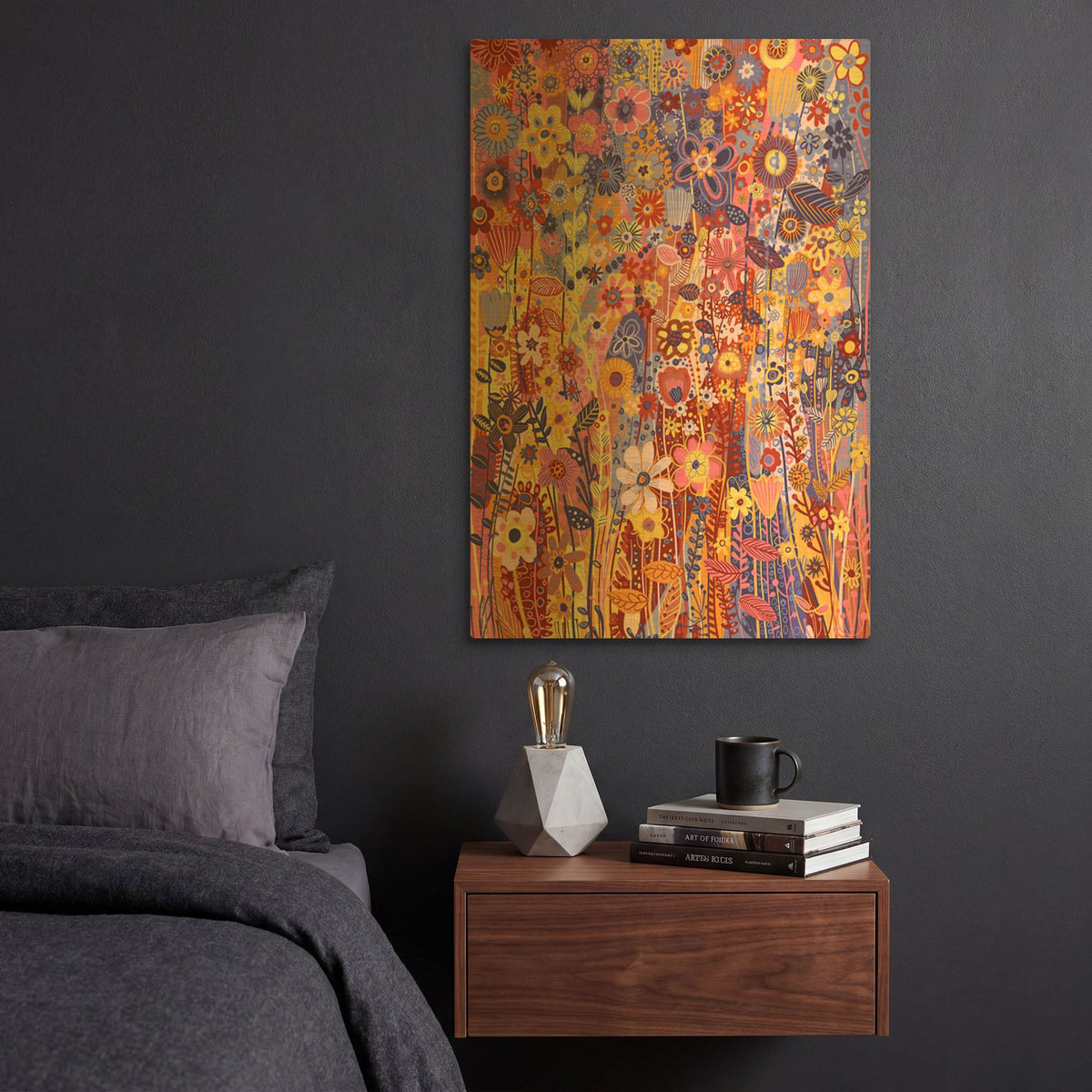 'Flowers In The Sun' By Noemi Ibarz Gold Metal Wall Art