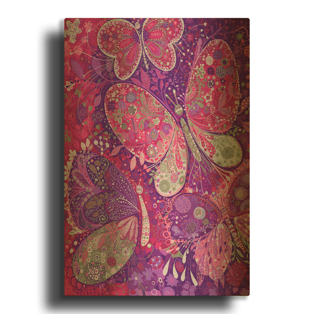 'Mariposas' By Noemi Ibarz Gold Metal Wall Art