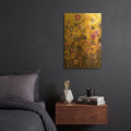 'Yellow' By Noemi Ibarz Gold Metal Wall Art