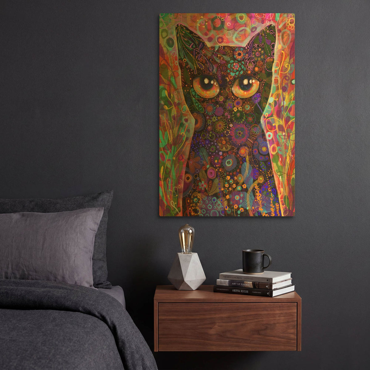 'Eyes of Love' By Noemi Ibarz Gold Metal Wall Art