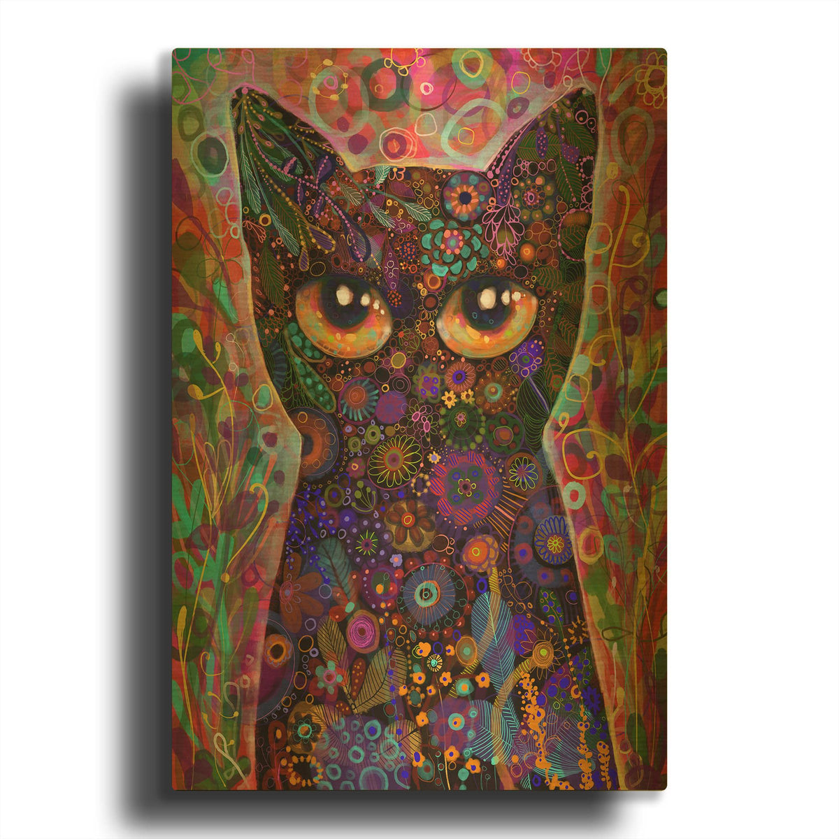 'Eyes of Love' By Noemi Ibarz Gold Metal Wall Art