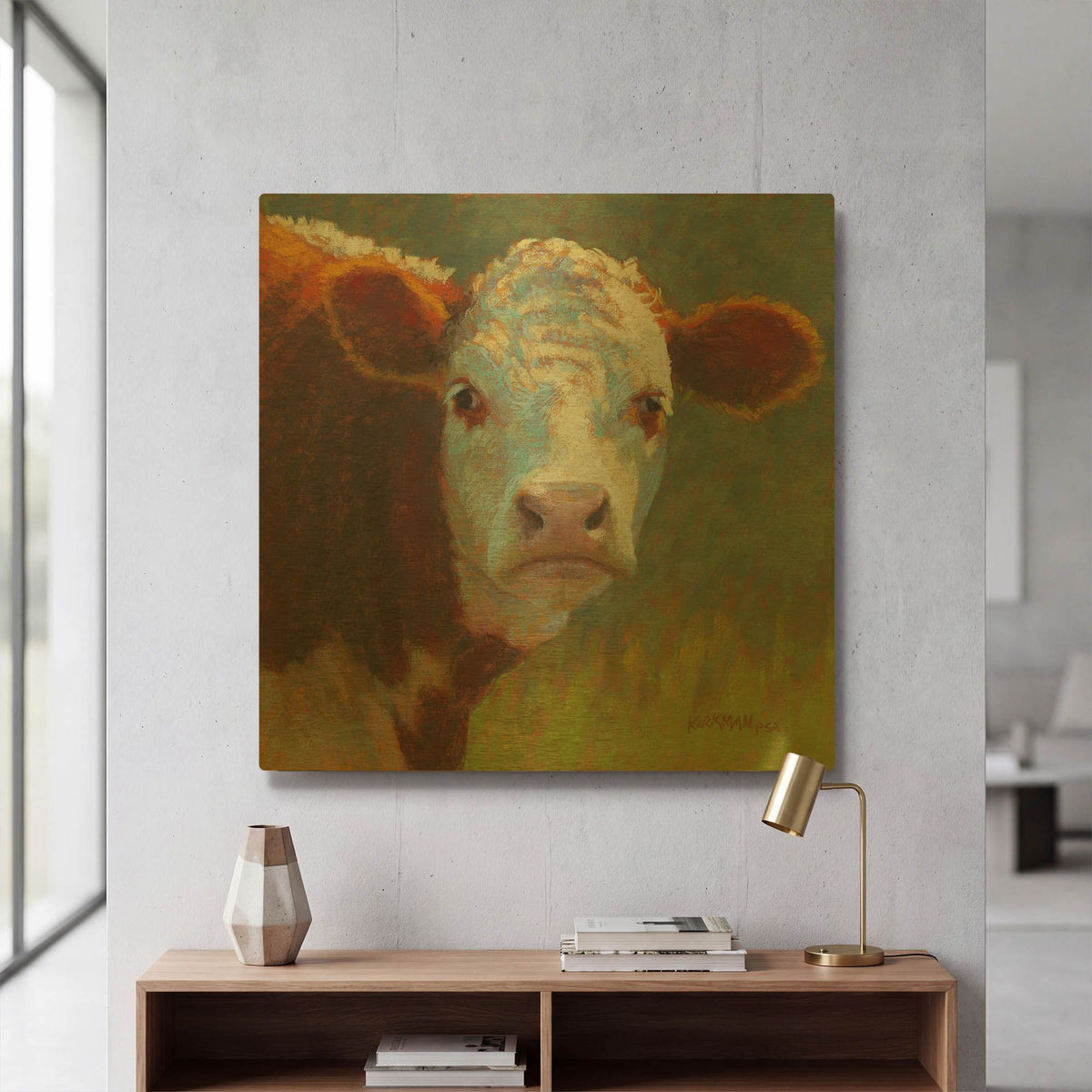 'Charlie 2' By Rita Kirkman Gold Metal Wall Art