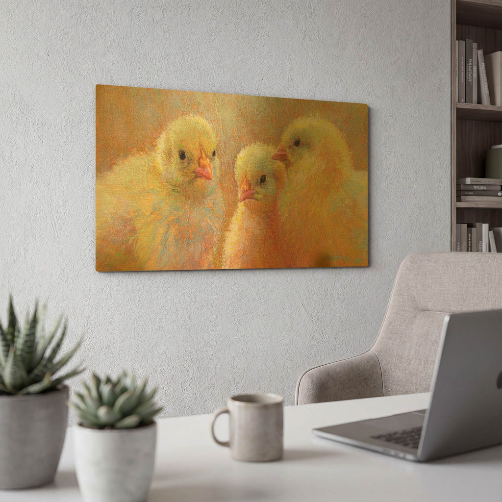 'Chick Clique' By Rita Kirkman Gold Metal Wall Art