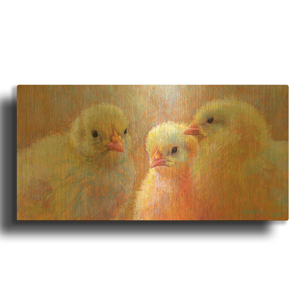 'Chick Clique' By Rita Kirkman Gold Metal Wall Art