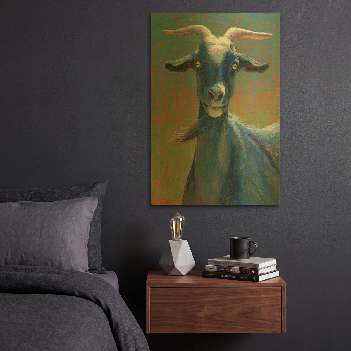 'George B' By Rita Kirkman Gold Metal Wall Art