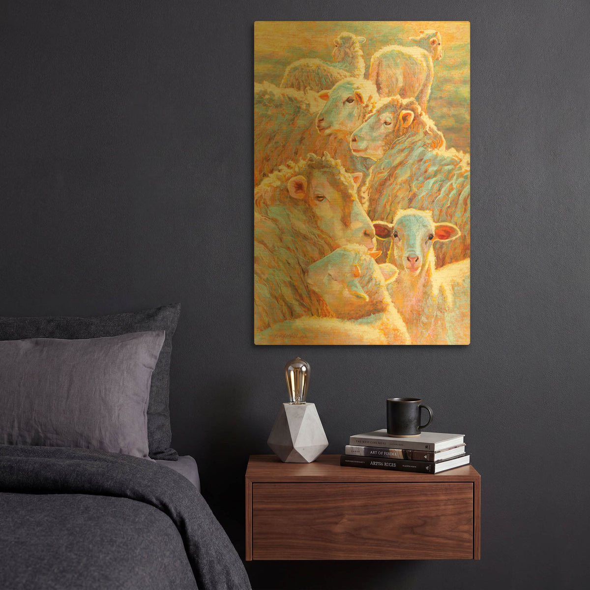 'Three Five Seven' By Rita Kirkman Gold Metal Wall Art