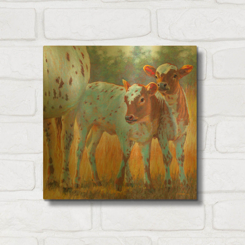 'Double Trouble' By Rita Kirkman Gold Metal Wall Art