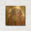 'Shaggy Sheep' By Rita Kirkman Gold Metal Wall Art